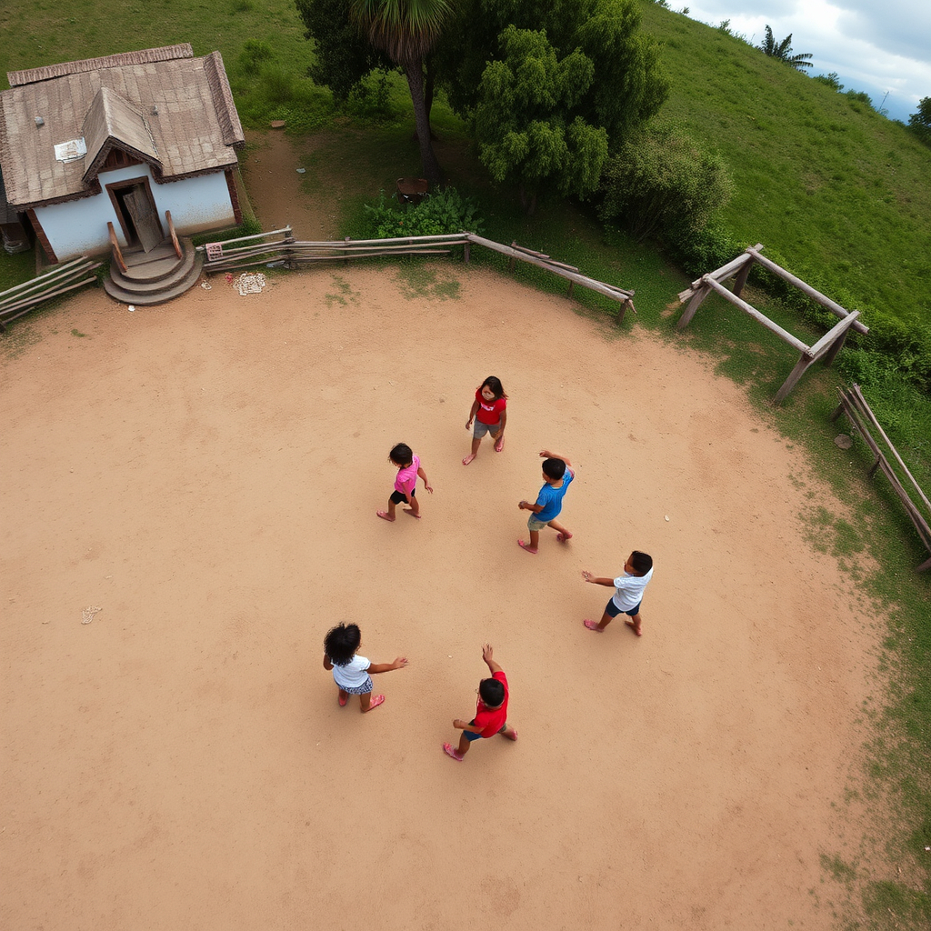 Estudiantes en escuela rural